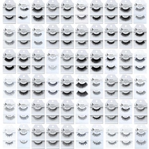 6 Pairs & 12 Pairs Kara Beauty 100% Human Hair False Eyelashes