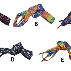 Fashion &quot;Peace&quot; Sneaker Shoelaces 6Pr., 7Pr. Eyelets One pair