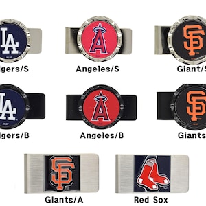 Clip para billetes de acero inoxidable con logotipo del equipo oficial de la MLB