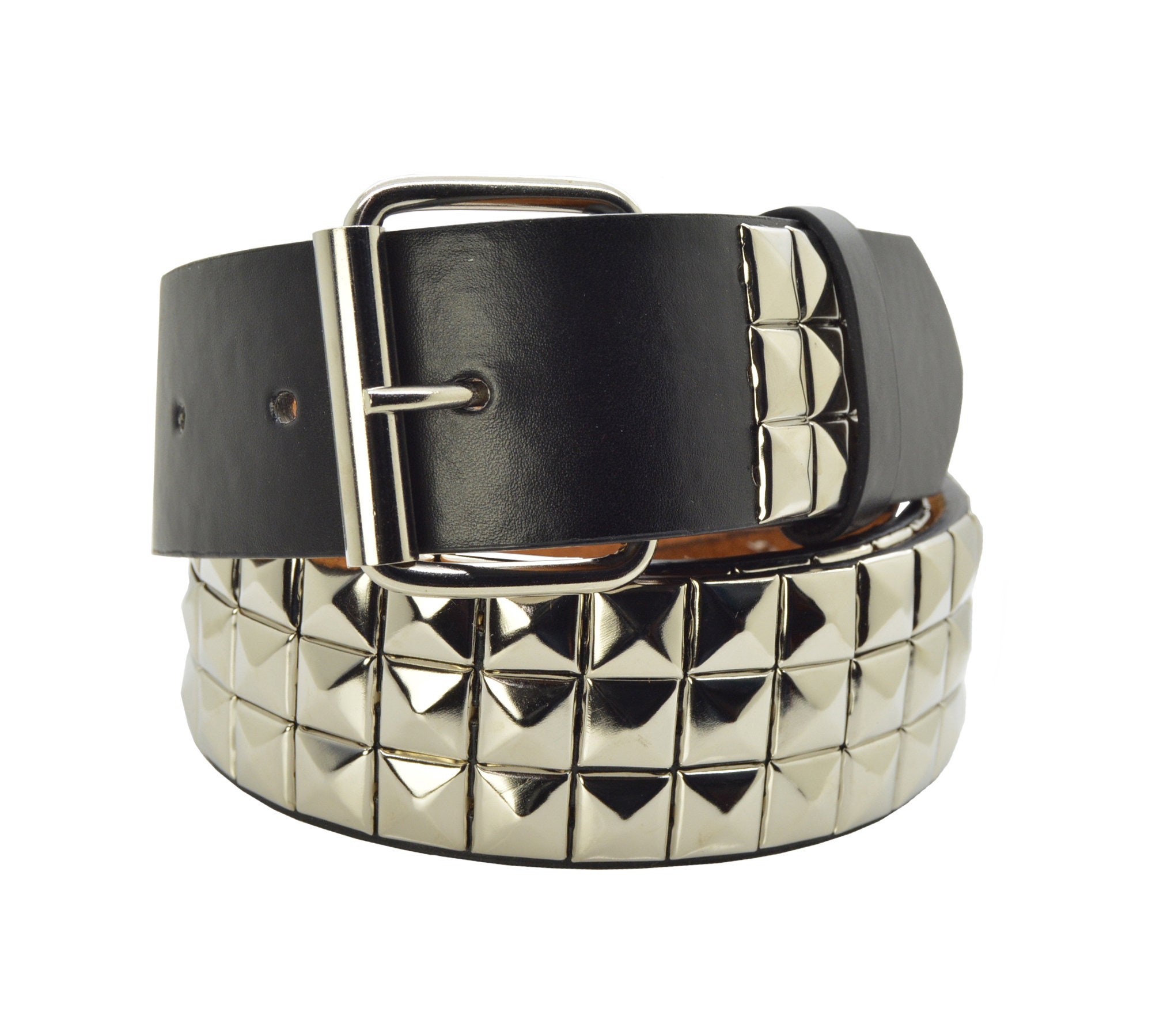 Men & Women Studded Belt, Metal Punk Rock Rivet Belt With 