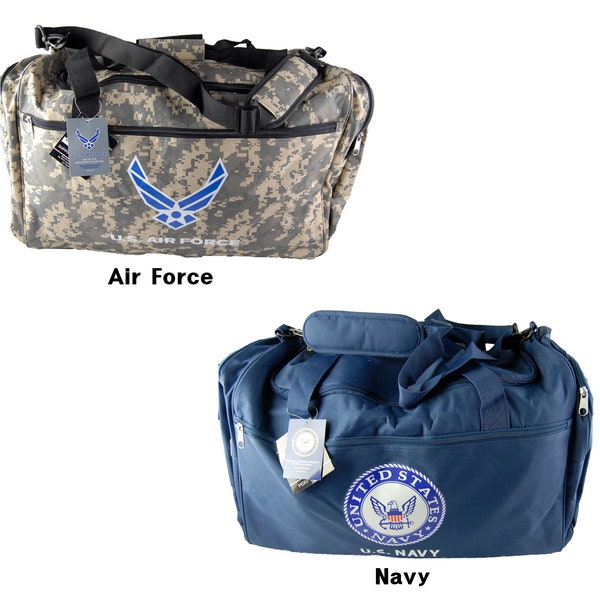 21" Military U.S. Navy, Air Force Official Licensed Duffel Bag Gym Bag