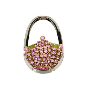 Rhinestone Crown Purse Hook Table Handbag Holder