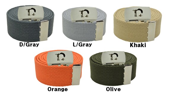 EYLun Canvas Web Belt Adjustable Slide Military Style - Unisex No-Hole Belt For Men & Women