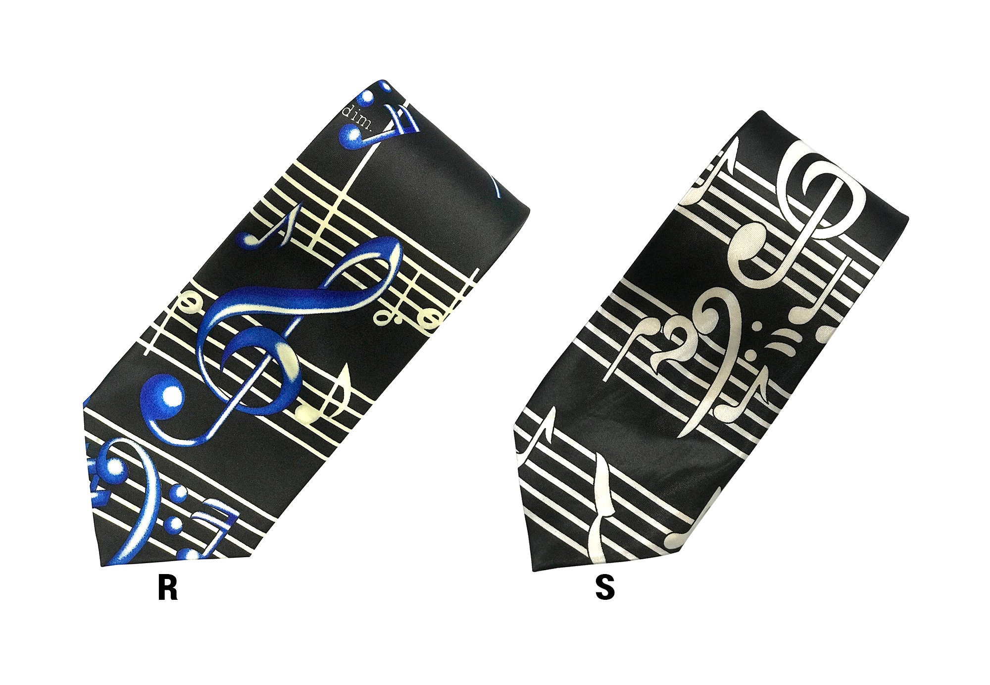 thumbnail image 2 of Men's Musical Instrument Music Notes Tie – 17 Designs – Polyester Necktie 2 of 4