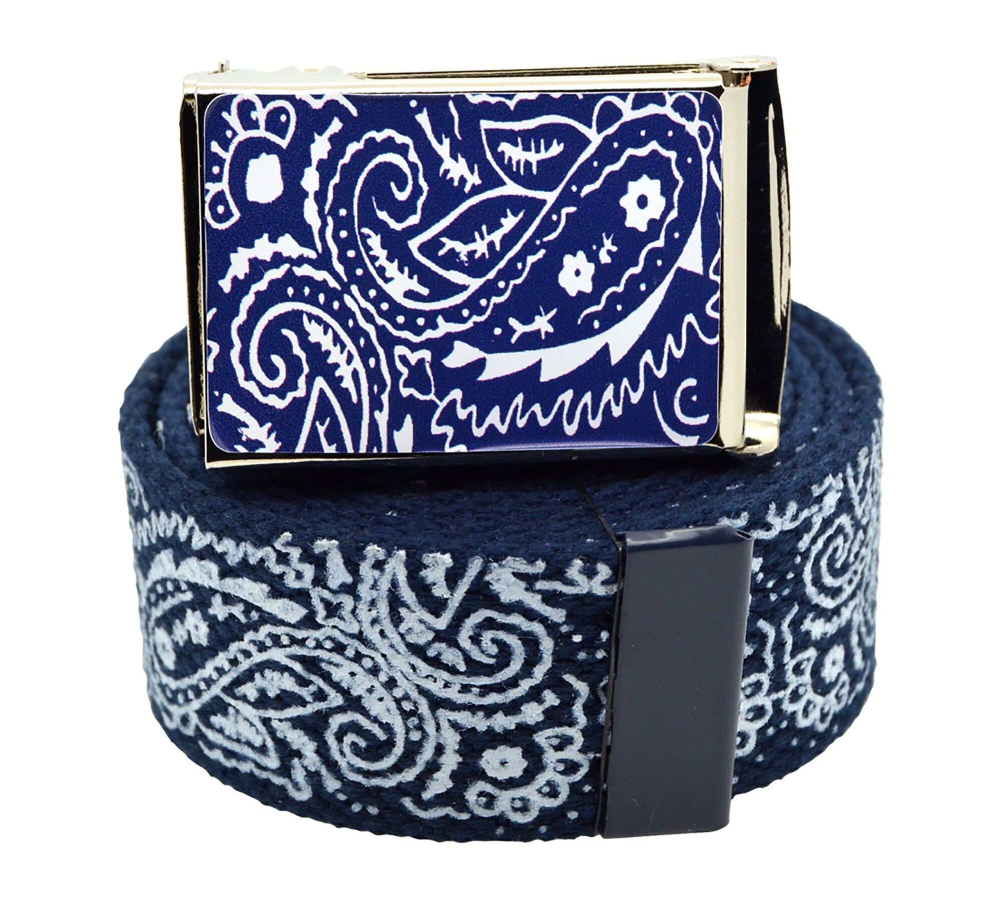 Canvas Military Bandana Pattern Flip Top Web Belt & Buckle  display picture 1