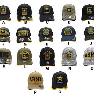 Officially Licensed United States "Army" Logo Embroidered Black, Navy Blue, Camouflage Baseball Cap
