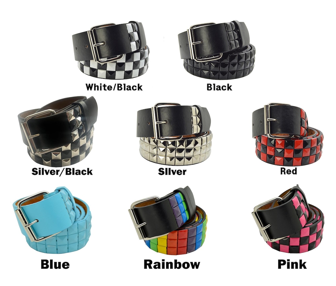 WERFORU Leren Riem met Klinknagels, Punk Rock Metalen Riem voor Dames en Heren, Punk Gothische Leren Riem voor Jeansbroeken, A-zwart, Für Taillengröße 90-100cm WERFORU Leren Riem met Klinknagels, Punk Rock Metalen Riem voor Dames en Heren, Punk Gothische Leren Riem voor Jeansbroeken, A-zwart, Für Taillengröße 90-100cm