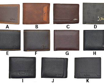 Men's Faux Leather Bifold Vintage Brown, Black Wallet