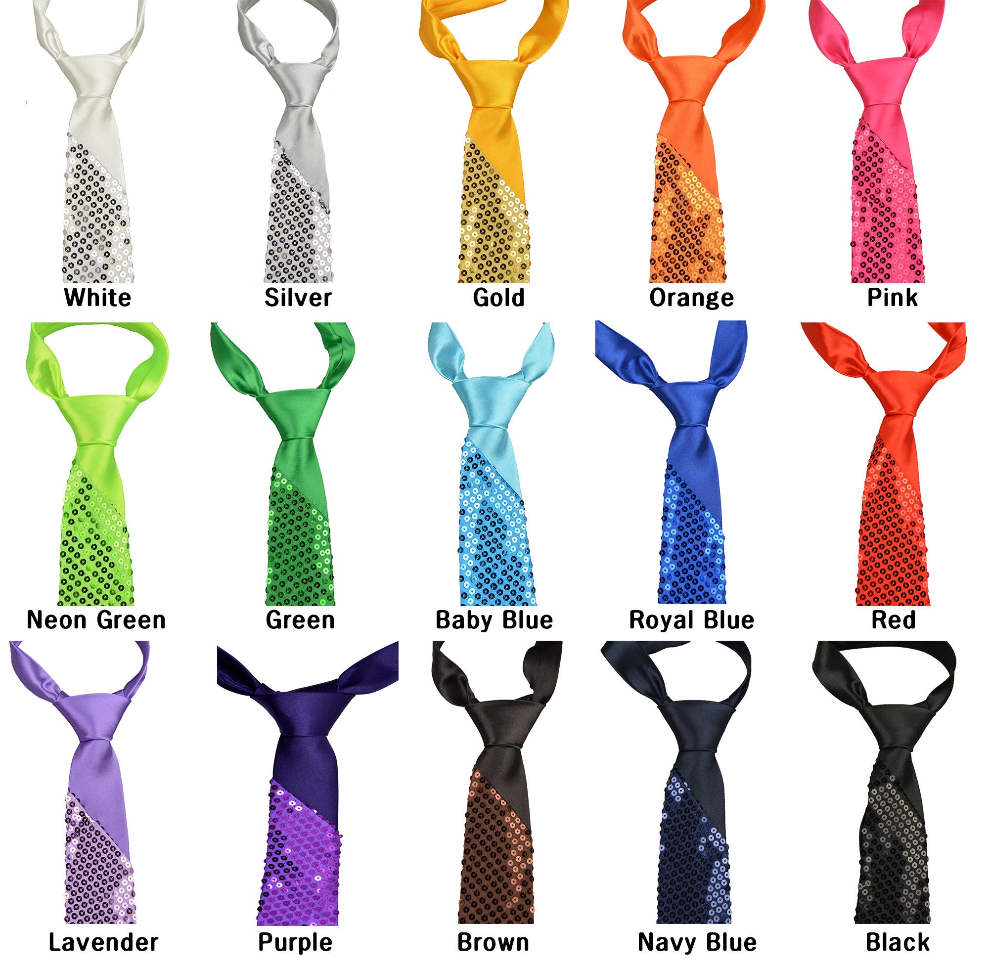 rainbow sequin tie