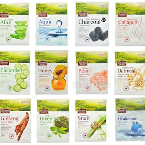 10x Pure mind Nature Essence Sheet Face Mask Packs For All Skin Types