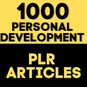 PLR Bundle - 1,000 Personal Development PLR Articles + 3 FREE Bonuses. Dominate Personal Development Niche With 1000  Blog Articles