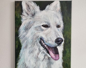 Custom pet painting from photo, custom dog portrait, pet portrait canvas, pet sympathy gift for her, acrylic paintings, pet loss, wall decor