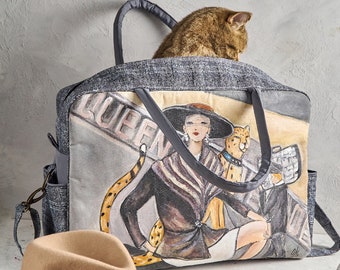 Custom weekender bag, duffle bag women, hand painted weekender bag women, duffle bag for her, weekend bag, large bags women, duffel bag