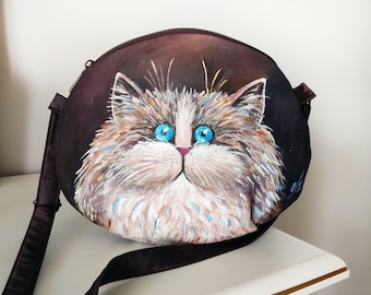 Borsa a tracolla dipinta a mano personalizzata, borsa casual da donna, borsa a tracolla fatta a mano per donna, borse a tracolla con pittura personalizzata