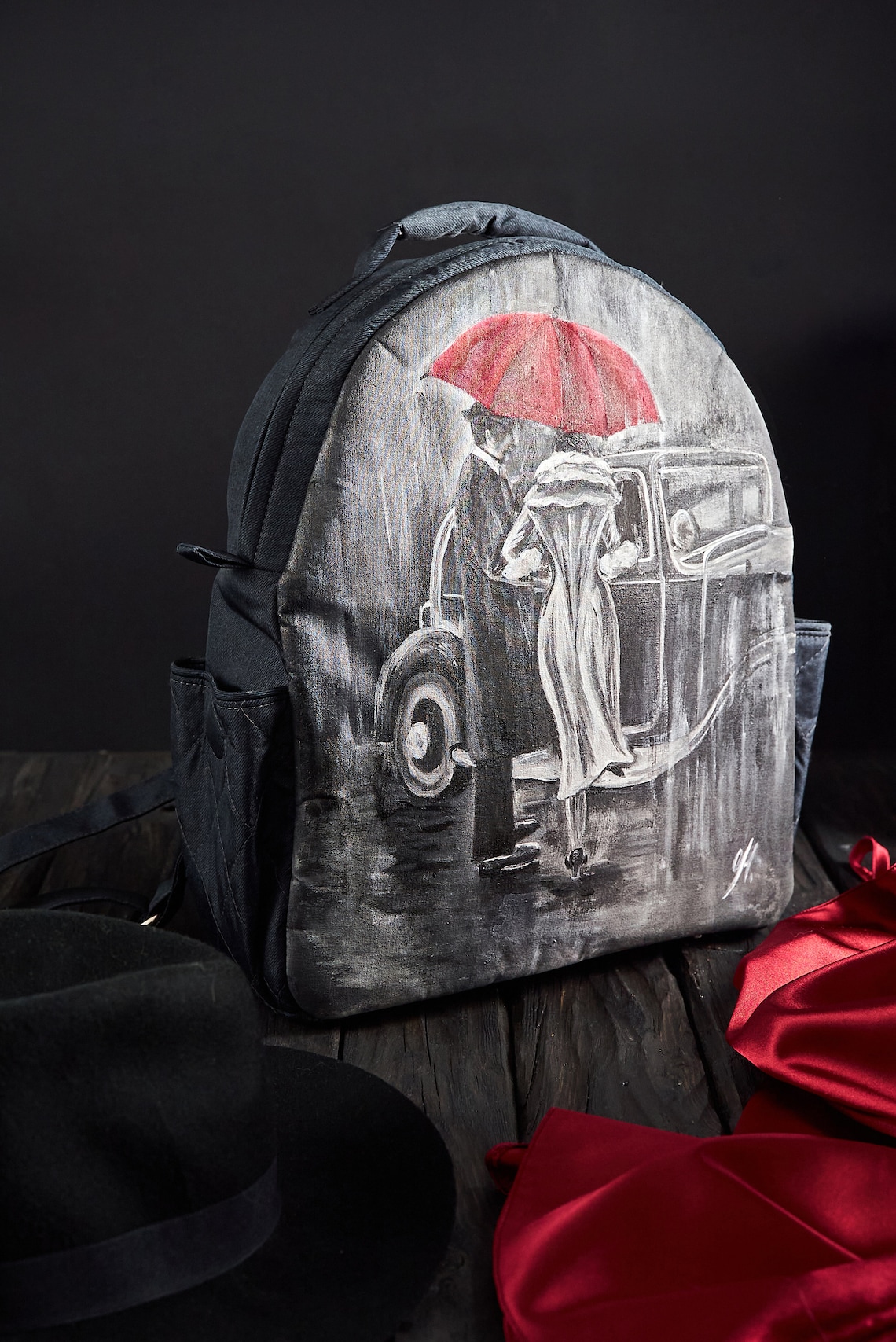 Custom mini backpack custom painted backpack hand painted Etsy