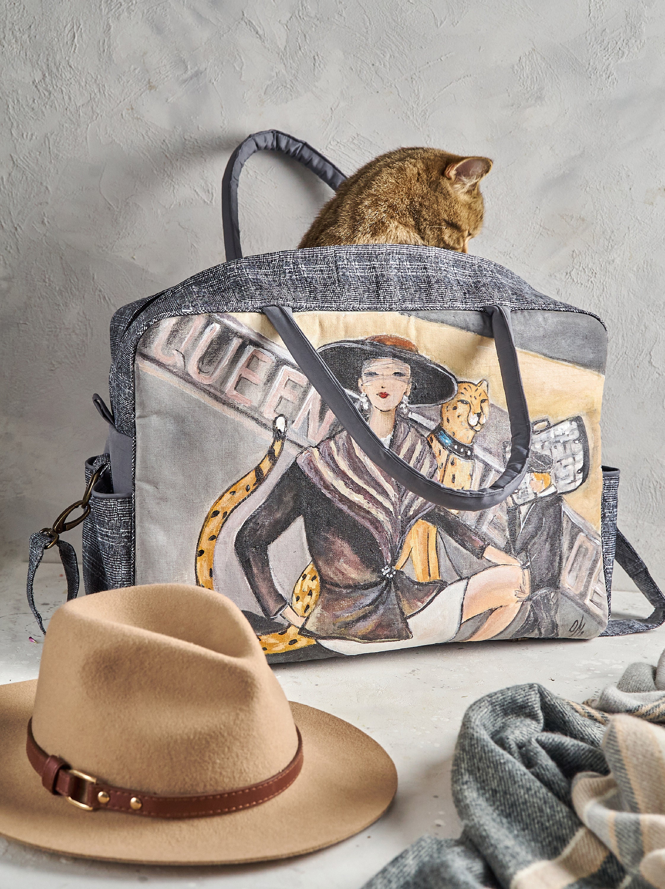 Custom weekender bag duffle bag women hand painted weekender Etsy