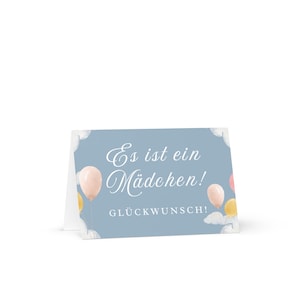 Es ist ein Mädchen Grußkarte, Karte für neue Eltern, Grußkarte für Mädchen