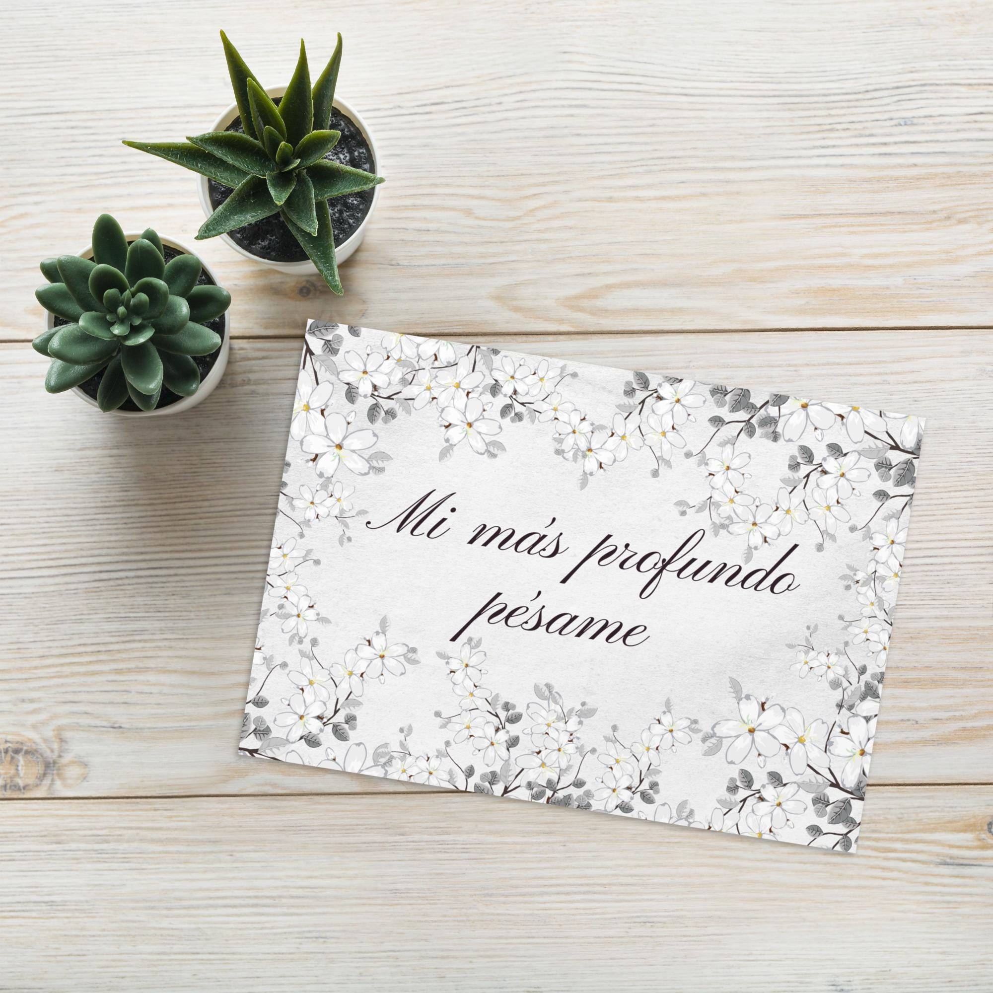 Old English Co. Sorry Card – Diseño De Flores De Pájaro De Lámina