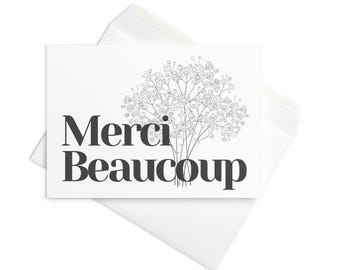 Merci Beaucoup Greeting Card: Minimalist French Thank You