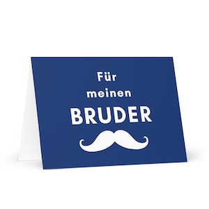 Für meinen Bruder Grußkarte, Grußkarte für Brüder, Geschenkidee Geburtstag für Familie, minimalistisches Briefpapier mit stache