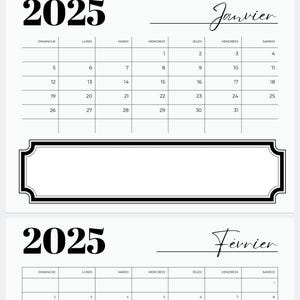 2025 French Calendar: Minimalist Monthly Printable (PDF)