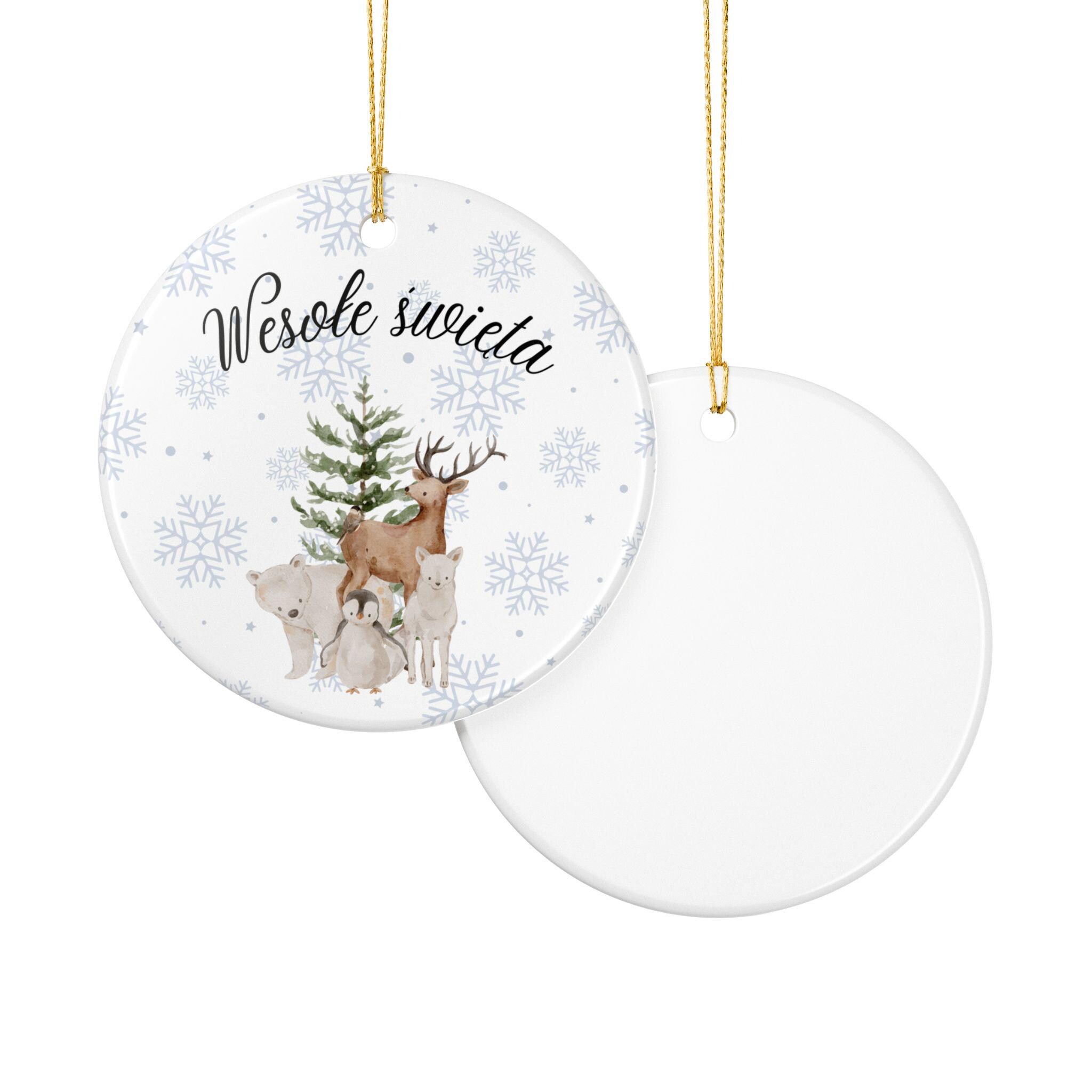 Wesole Swieta 森の動物オーナメント ポーランド製 メリークリスマス