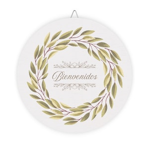 Bienvenidos Wooden Front Door Sign, Spanish Welcome Wood Sign, Home Decor, Housewarming Gift for Spanish speaker, Entryway Decor, regalos