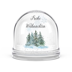 Frohe Weihnachten Snow Globe: German Christmas Holiday Decor