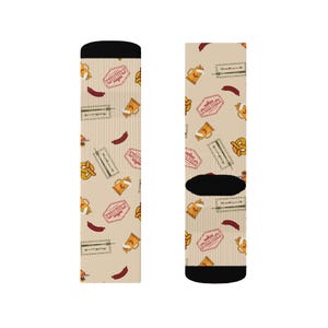 German Theme Crew Socks: Beer Stein, Pretzel, Fernsehturm Tower