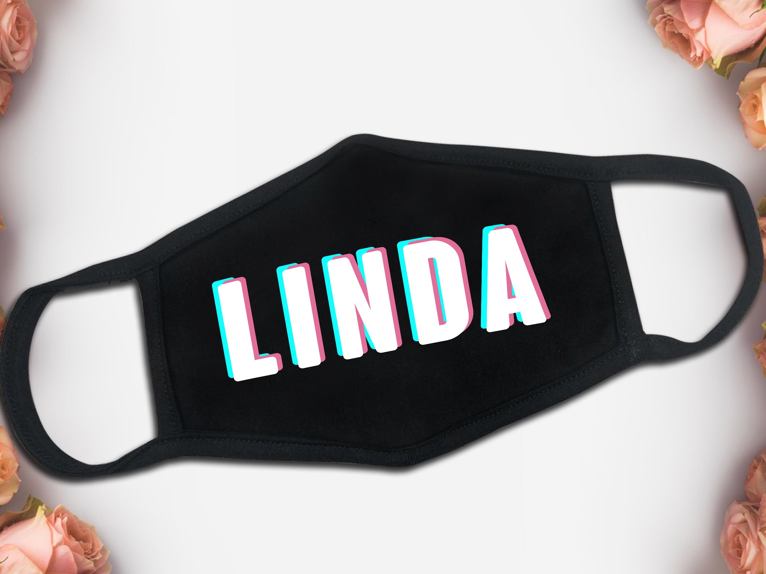 TikTok Mask Neon TikToker Name Style Customized Birthday Etsy
