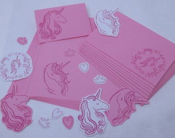 Hübsches In Pink Einhorn Schreibpapier Briefpapier Set