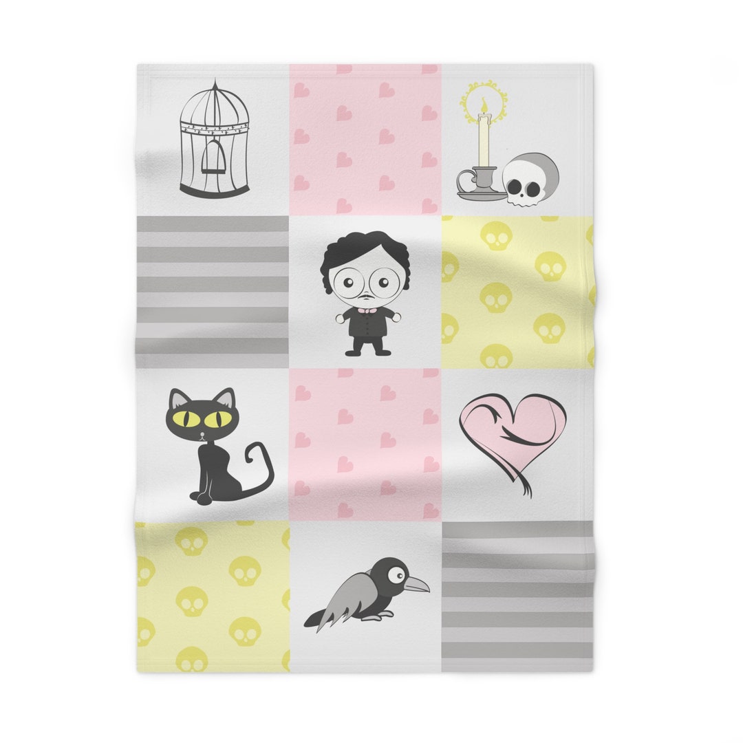 Edgar Allan Poe Soft Fleece Baby Blanket Pink Etsy