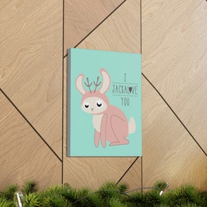 Jackalope Canvas Gallery Wraps, Jackalope Nursery Art, Jackalope Nursery Decor, Cryptid Nursery Art, Cryptid Nursery Decor