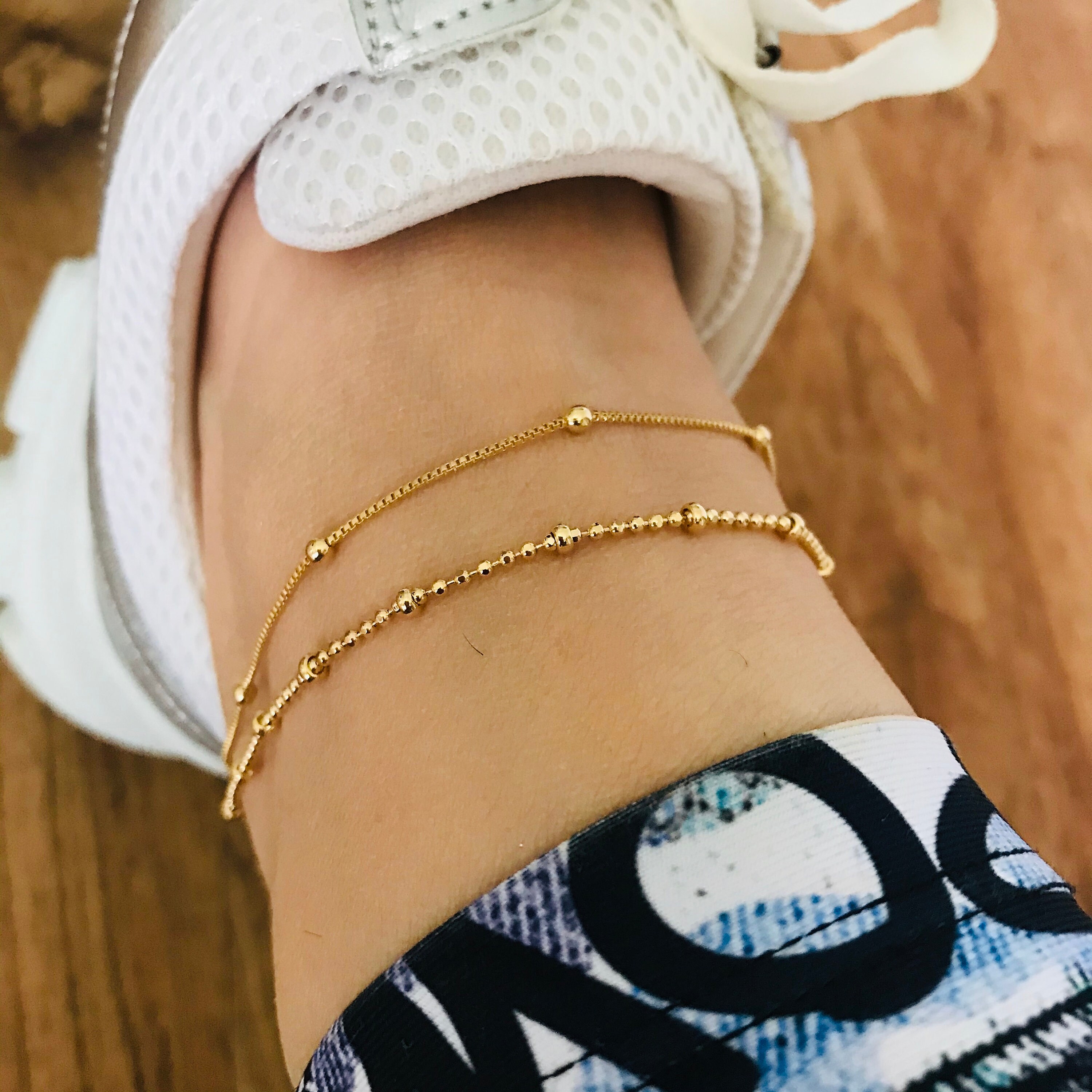 18k gold filled anklet