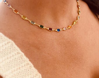 Collana Con Iniziale Madreperla - Ciondolo In Acciaio Oro 18K PVD - Gioiello Personalizzato Donna