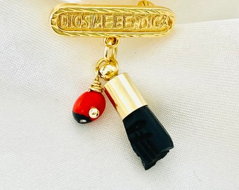 Genuine Azabache Baby Pin: Lucky Charm, Newborn Gift
