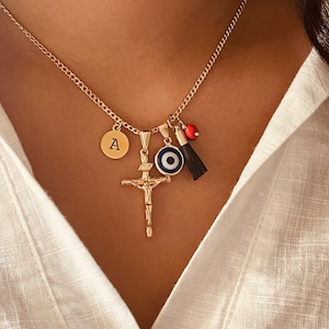 Schutz Halskette, personalisierte Schutz Halskette, Evil Eye Charm, Azabache Charme, Jet Stein, Figa Hand Azabache, Evil Eye Halskette