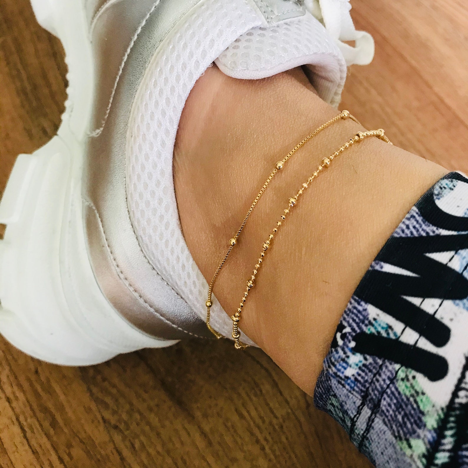 18k gold filled anklet