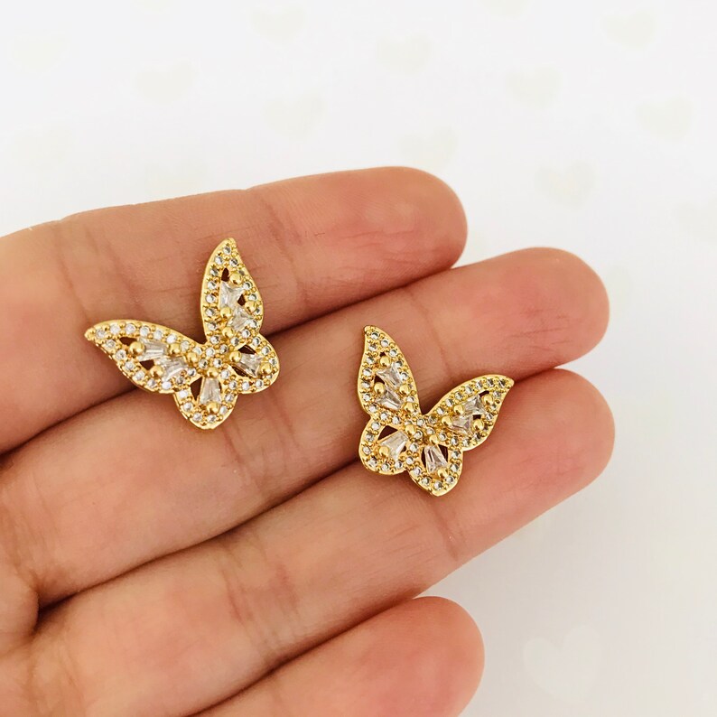 Dainty Butterfly Earrings Simple Gold Earrings,Mini Butterfly,Tiny Butterfly Studs,Gold Butterfly Studs Minimalist Earrings,Tiny Butterfly