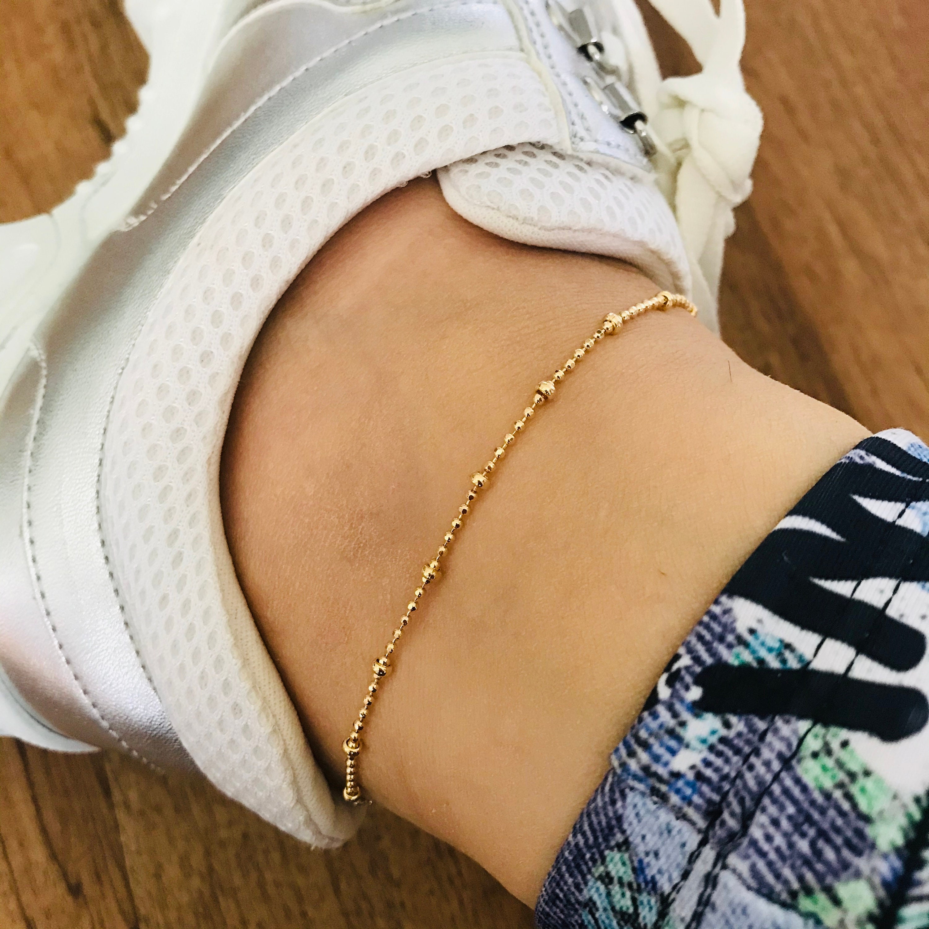 18k gold filled anklet