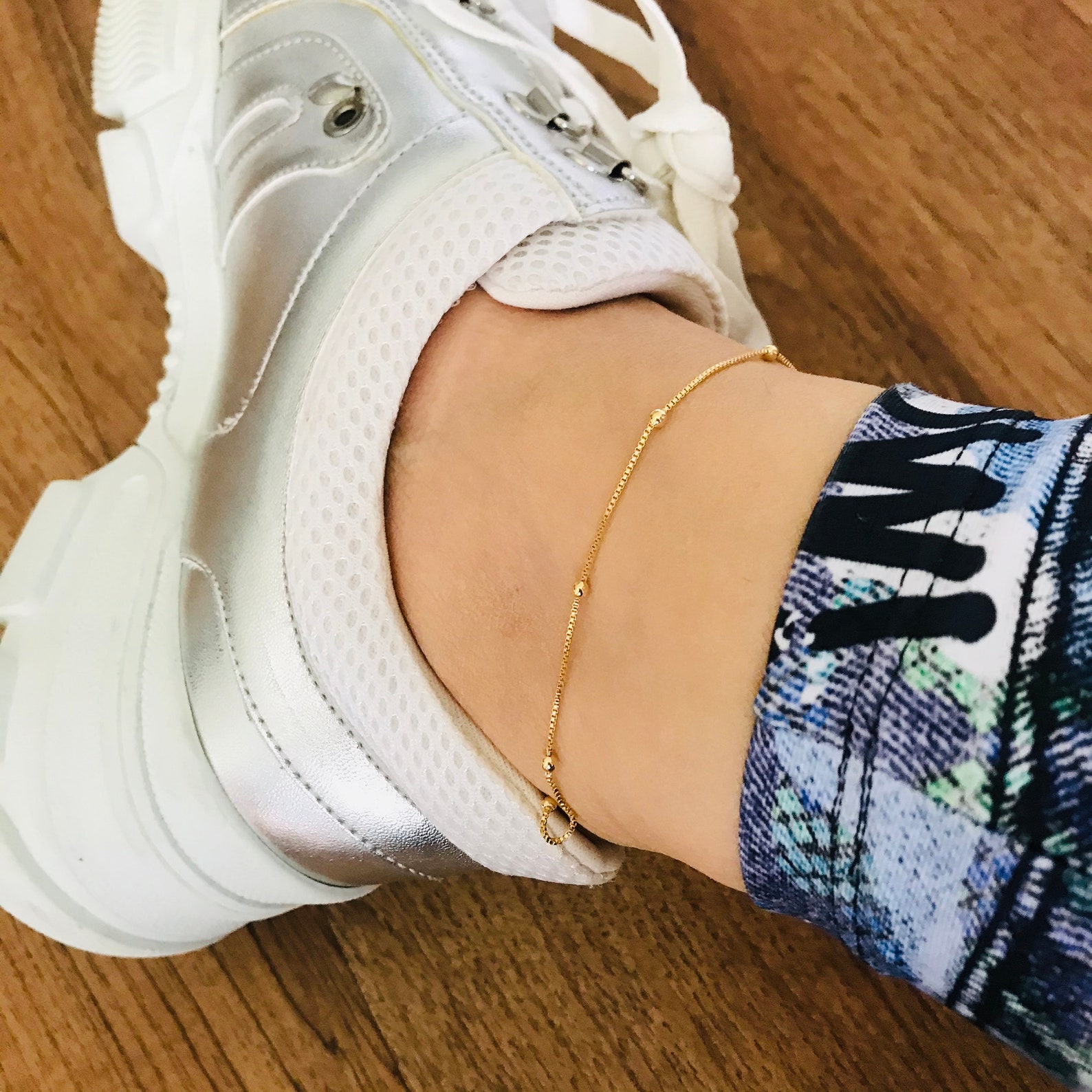 18k gold filled anklet