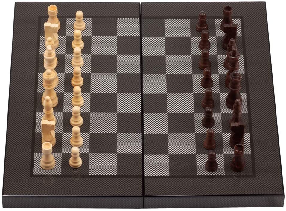 Board Game Chess of Carbon Fiber Tech Folding Chess Set Etsy