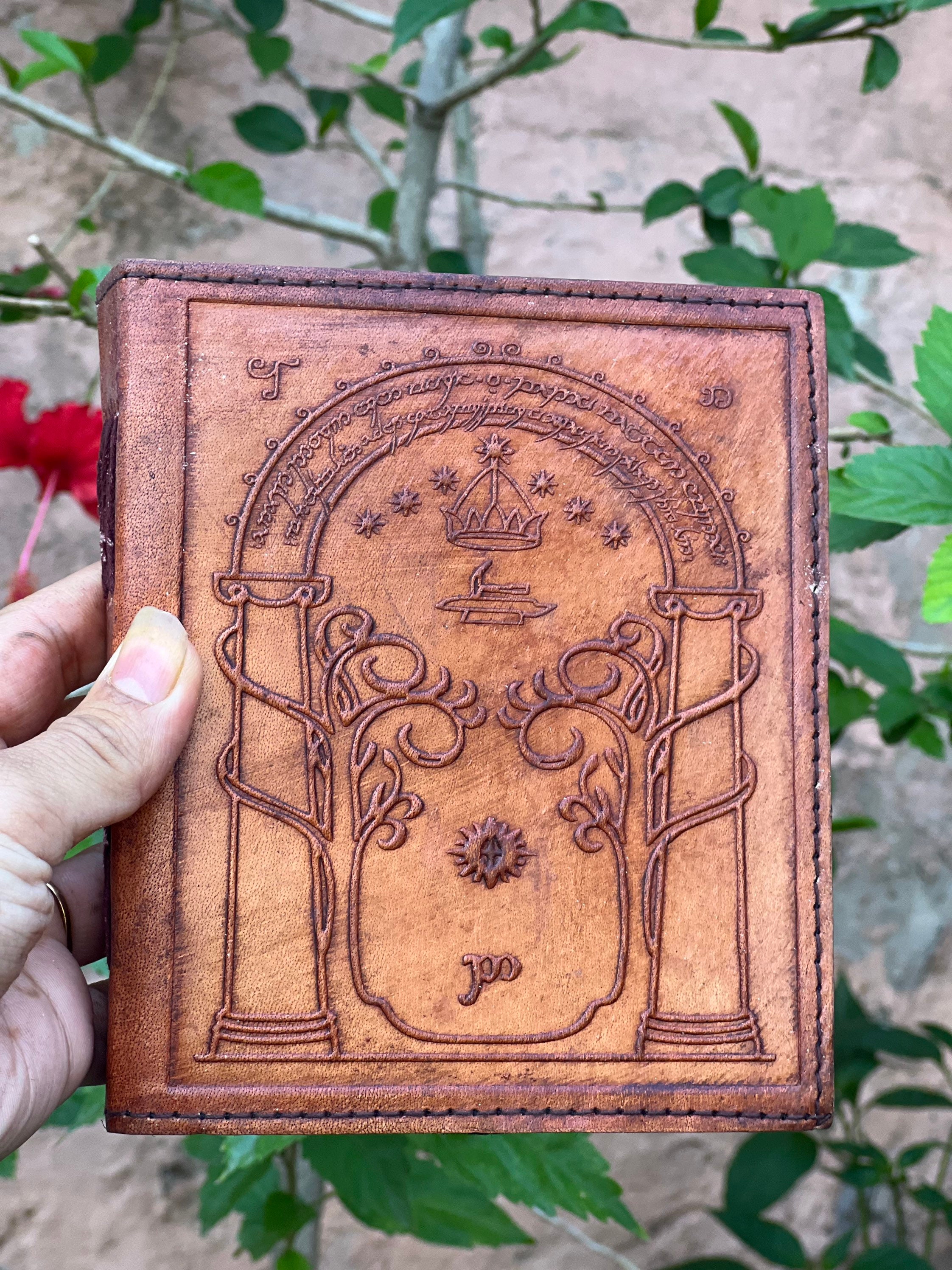 Doors of Durin From Tolkien Lord of the Rings A5 Handmade Leather Journal 