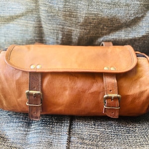 Leather Saddle Bag Motorcycle Bag Brown Fork Tool Pouch bag Cycling Bag New Flap Bike Bag Best Gift For Him & Her