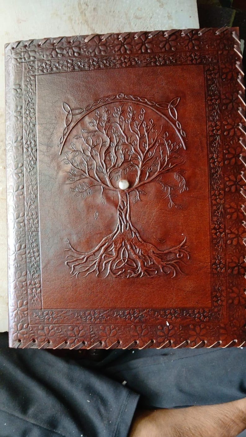 Handmade Leather Tree of Life Binder: A4 Paper Organizer - Etsy
