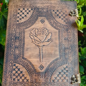 Rose Flower Leather Journal Embossed Diary Notebook Sketchbook Scrapbook Travel Log Diary 600 pages