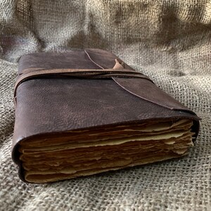 Handmade Cowhide Leather Journal: Deckle Edge Paper Vintage Notebook - Etsy