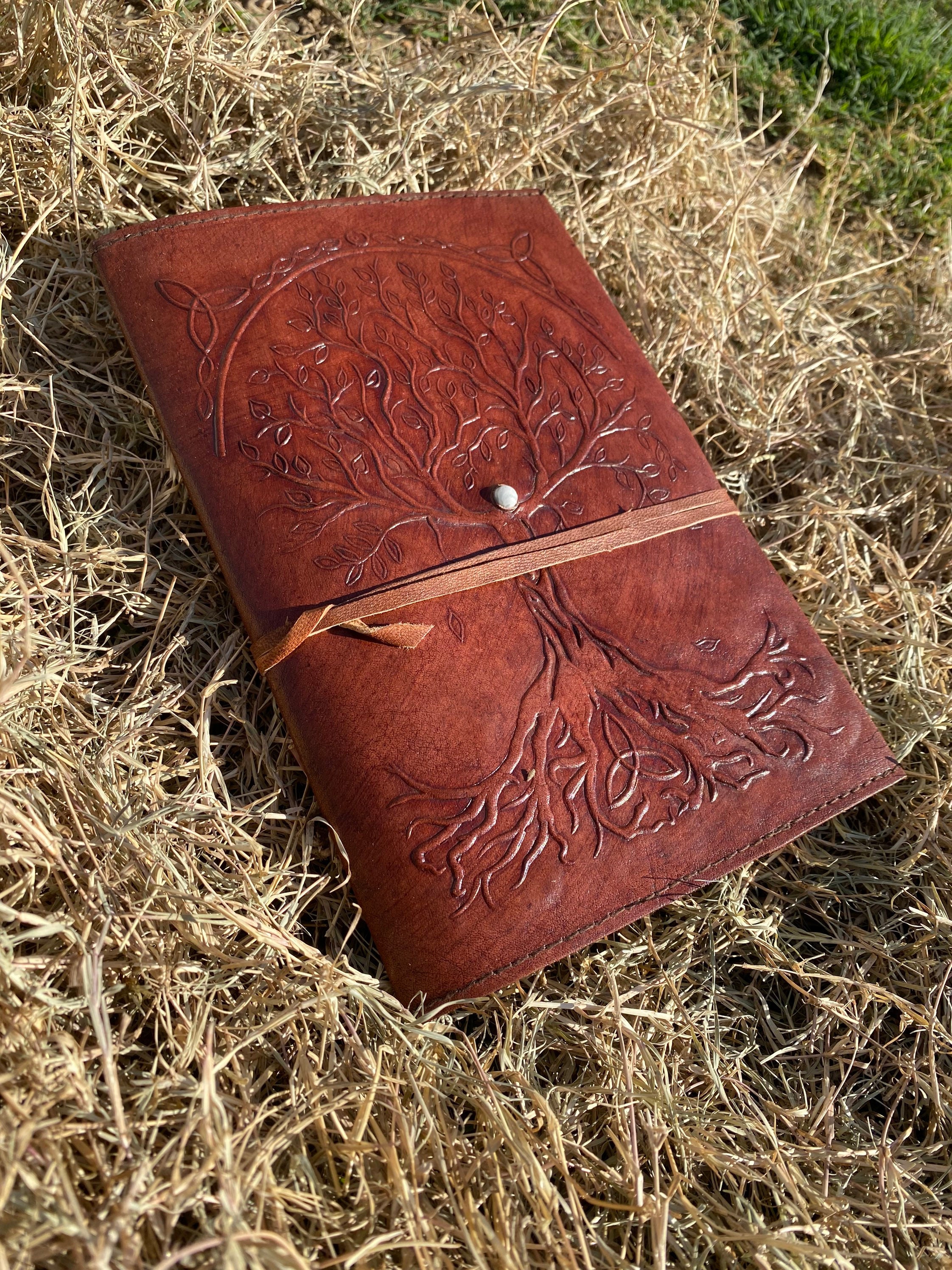 Tree of Life Embossed Leather Journal: Handmade Writing Notebook (6x9 ...