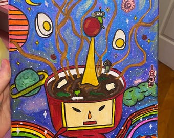 8x10 Katamari Miso Canvas - Iridescent Acrylic