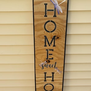 Home Sweet Home Porch Leaner, letrero de bienvenida, letrero de madera, porche Leaner, Leaner, letrero de hogar, bienvenida, decoración de porche, puerta de entrada, decoración, Leaner
